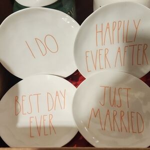 Rae Dunn 6" melamine wedding plates